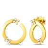 Roberto Coin Love In Verona Diamond Circle Earrings 18K Clearance