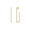 Roberto Coin Small Rectangular Diamond Earrings 18K Yellow Gold Sale