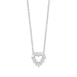 Roberto Coin Tiny Treasures Diamond Heart Necklace 18K Outlet