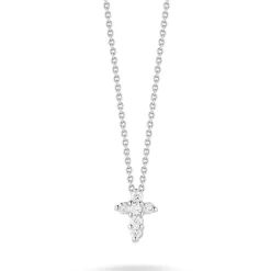 Roberto Coin Tiny Treasures Diamond Baby Cross Necklace 18K