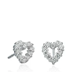 Roberto Coin Tiny Treasures Diamond Heart Stud Earrings 18K Clearance