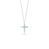 Roberto Coin Tiny Treasures Diamond Tapered Cross Necklace, 18K White Gold Outlet