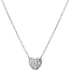 Roberto Coin Tiny Treasures Diamond Puffed Heart Necklace, 18K White Gold Best