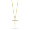 Roberto Coin Tiny Treasures Diamond Cross Necklace 18K
