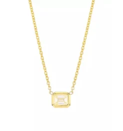 Roberto Coin Tiny Treasures 18K Yellow Gold & Emerald-Cut Diamond Pendant Necklace Online