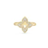 Roberto Coin Venetian Princess Small Diamond Pave Flower Ring 18K Yellow Gold New