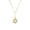 Roberto Coin Venetian Princess Diamond Small Medallion Necklace in 18K Yellow Gold Hot