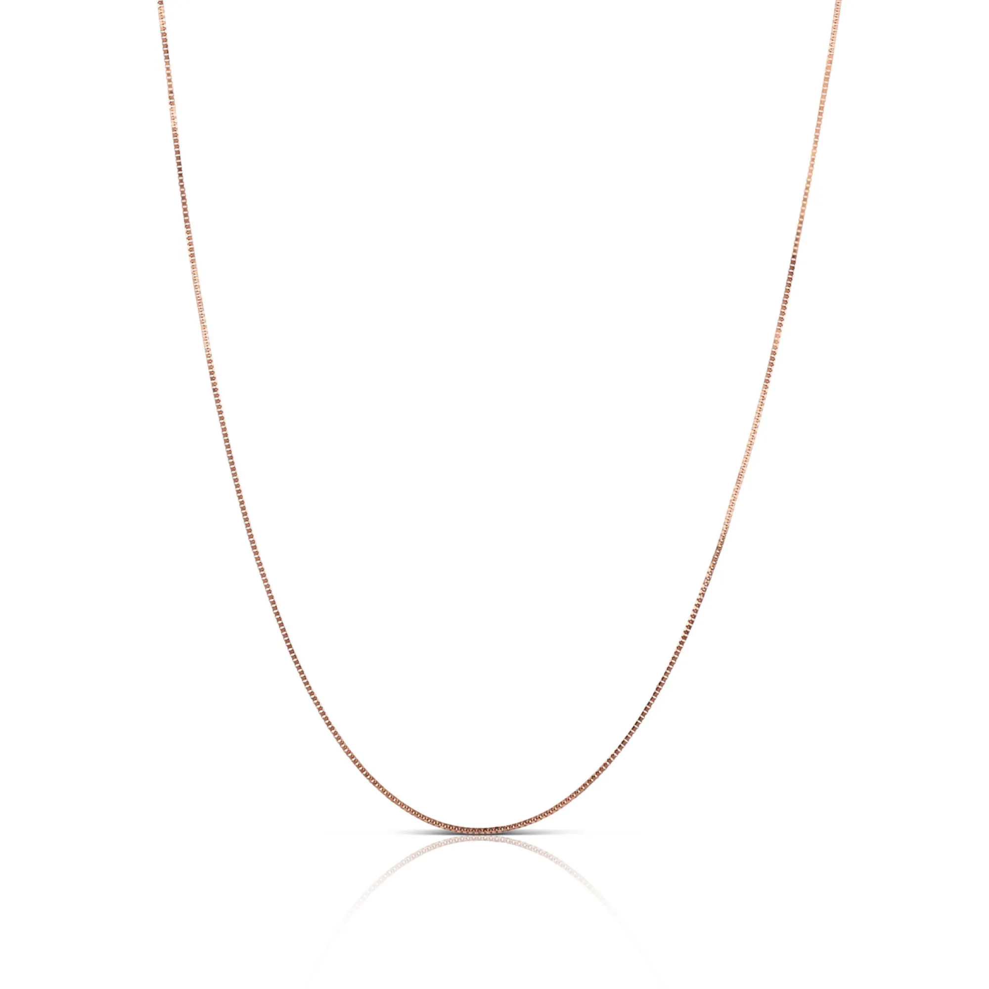 Rose Gold Adjustable Box Chain 14K, 22" Online