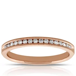Rose Gold Diamond Band 14K, 1/7 ctw. Sale