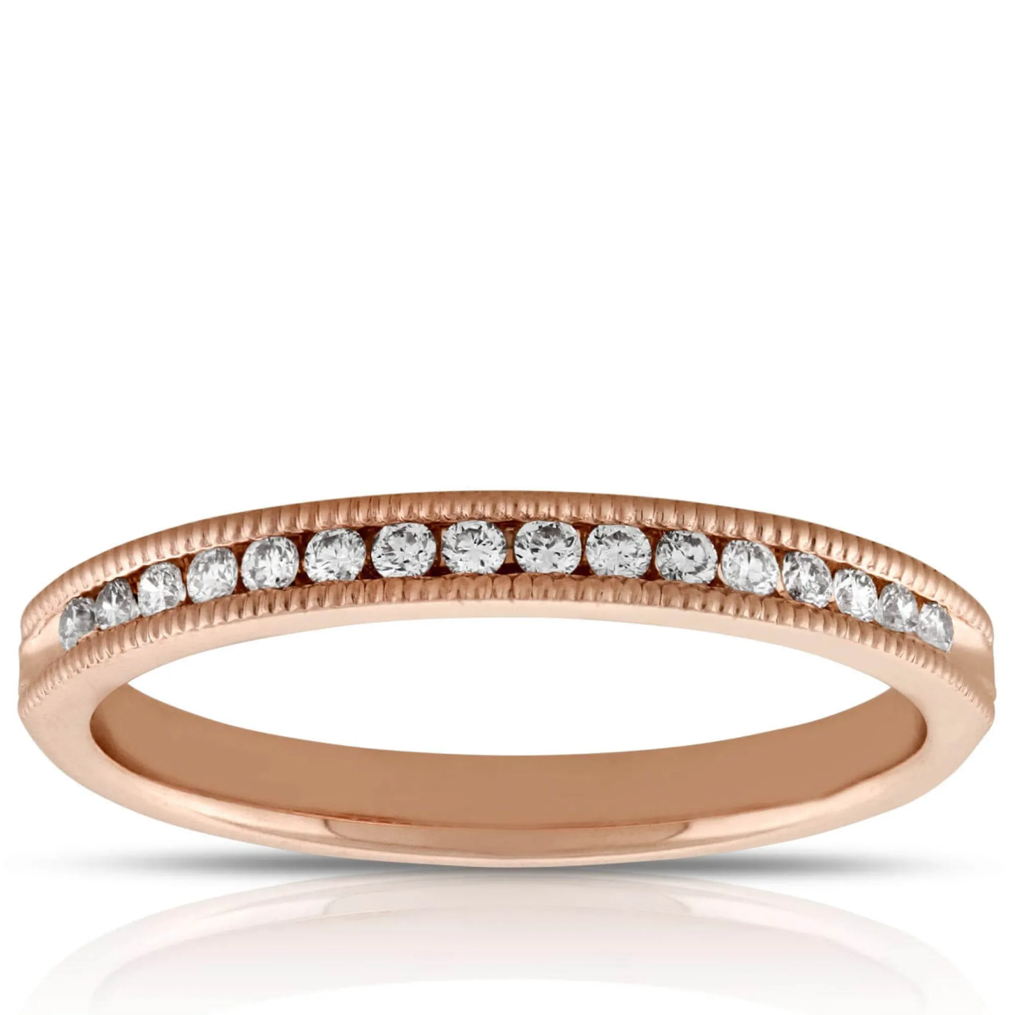 Rose Gold Diamond Band 14K, 1/7 ctw. Sale