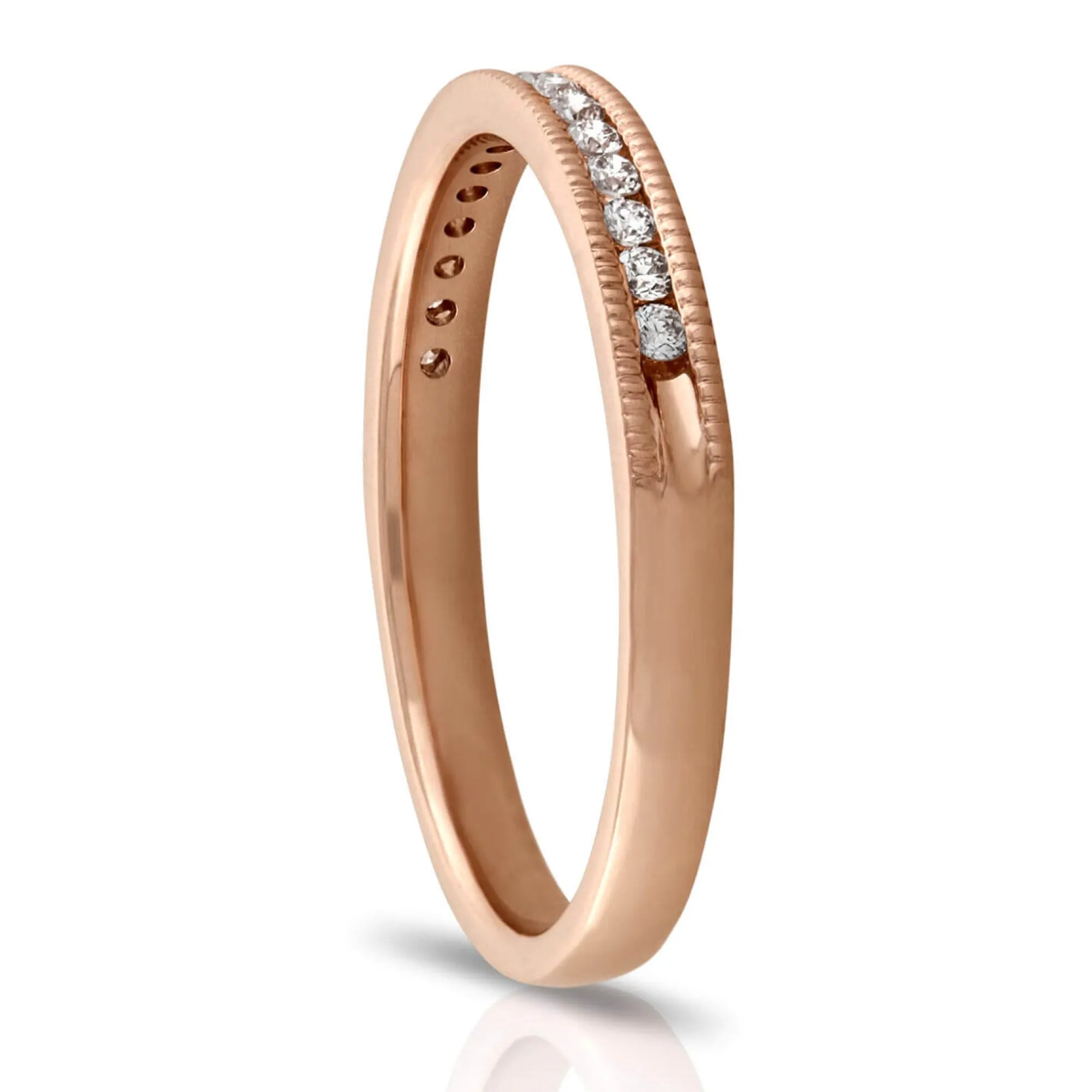 Rose Gold Diamond Band 14K, 1/7 ctw. Sale