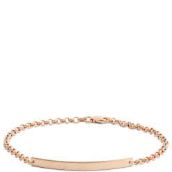 Rose Gold Engravable Bar Bracelet 14K Sale