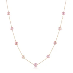 Rose Gold Freshwater Cultured Pearl Necklace 14K Sale