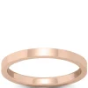 Rose Gold Polished Pipe Comfort Fit 2mm Band 18K
