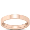 Rose Gold Polished Pipe Comfort Fit 3mm Band 18K Clearance
