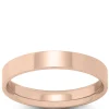 Rose Gold Polished Pipe Comfort Fit 4mm Band 18K Outlet