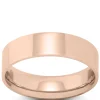 Rose Gold Polished Pipe Comfort Fit 6mm Band 18K Discount