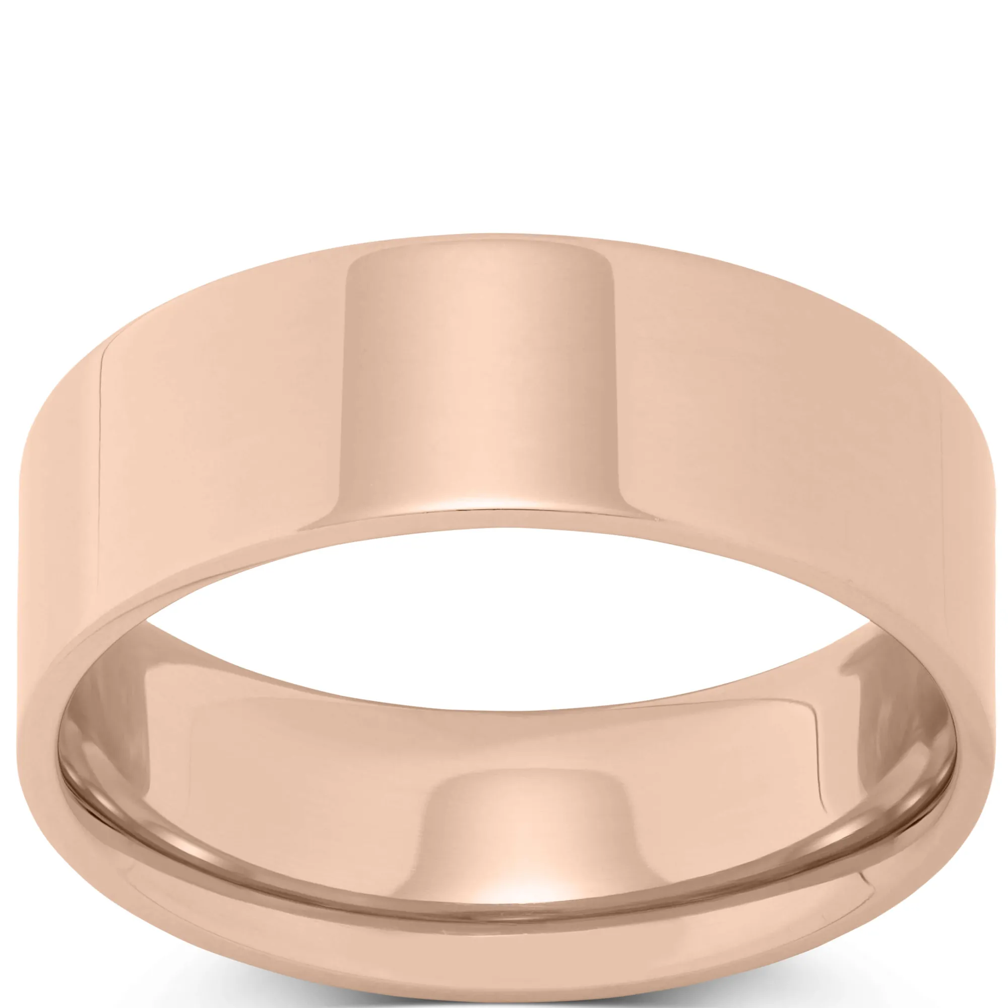 Rose Gold Polished Pipe Comfort Fit 7mm Band 14K Sale