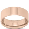 Rose Gold Polished Pipe Comfort Fit 7mm Band 18K Sale