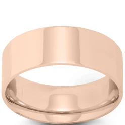 Rose Gold Polished Pipe Comfort Fit 8mm Band 14K Best