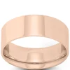 Rose Gold Polished Pipe Comfort Fit 8mm Band 18K Sale
