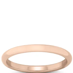 Rose Gold Polished Rounded Comfort Fit 2mm Band 18K Sale