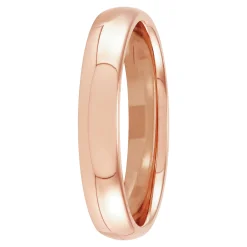 Rose Gold Polished Rounded Comfort Fit 4mm Band 18K Online