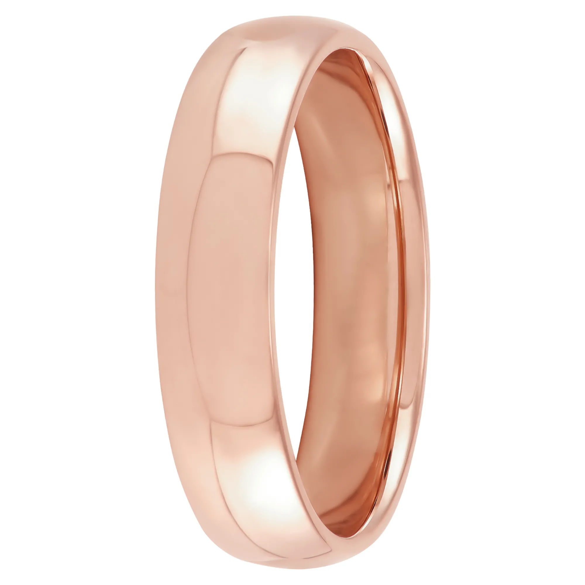 Rose Gold Polished Rounded Comfort Fit 5mm Band 14K Online