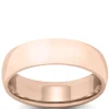 Rose Gold Polished Rounded Comfort Fit 6mm Band 14K Outlet