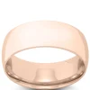 Rose Gold Polished Rounded Comfort Fit 8mm Band 18K Sale
