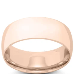 Rose Gold Polished Rounded Comfort Fit 8mm Band 18K Sale