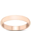 Rose Gold Polished Rounded 3mm Band 18K Best