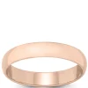 Rose Gold Polished Rounded 4mm Band 14K New