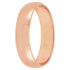 Rose Gold Polished Rounded 5mm Band 14K Discount
