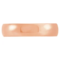 Rose Gold Polished Rounded 5mm Band 14K Discount