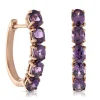Rose Gold Rhodolite Garnet Hoop Earrings 14K Sale