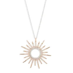 Roberto Coin Rose Gold Tiny Treasures Diamond Sun Necklace 18K Clearance