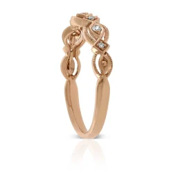 Rose Gold Scalloped Diamond Band 14K Online