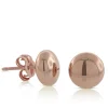 Rose Gold Stud Earring 14K, 8mm Best