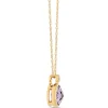 Round Amethyst Pendant Necklace, 14K Yellow Gold Online