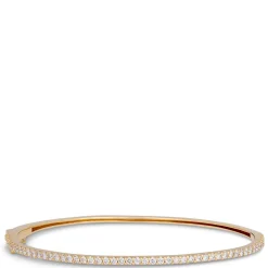 Round Diamond Bangle, 14K Yellow Gold Sale