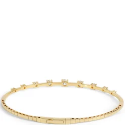Round Diamond Bangle, 14K Yellow Gold New