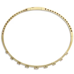 Round Diamond Bangle, 14K Yellow Gold New