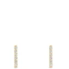 Round Diamond Bar Earrings, 14K Yellow Gold Clearance