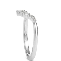 Round Diamond Contour Band, 14K White Gold Best