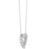 Round Diamond Heart Pendant, 14K White Gold Clearance