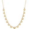 Round Diamond Necklace with Milgrain Bezel Settings Outlet