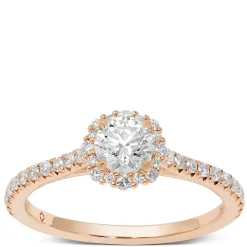 De Beers Forevermark Round Halo Diamond Ring, 18K Yellow Gold Sale