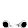 Round Onyx Cufflinks, Sterling Silver Online