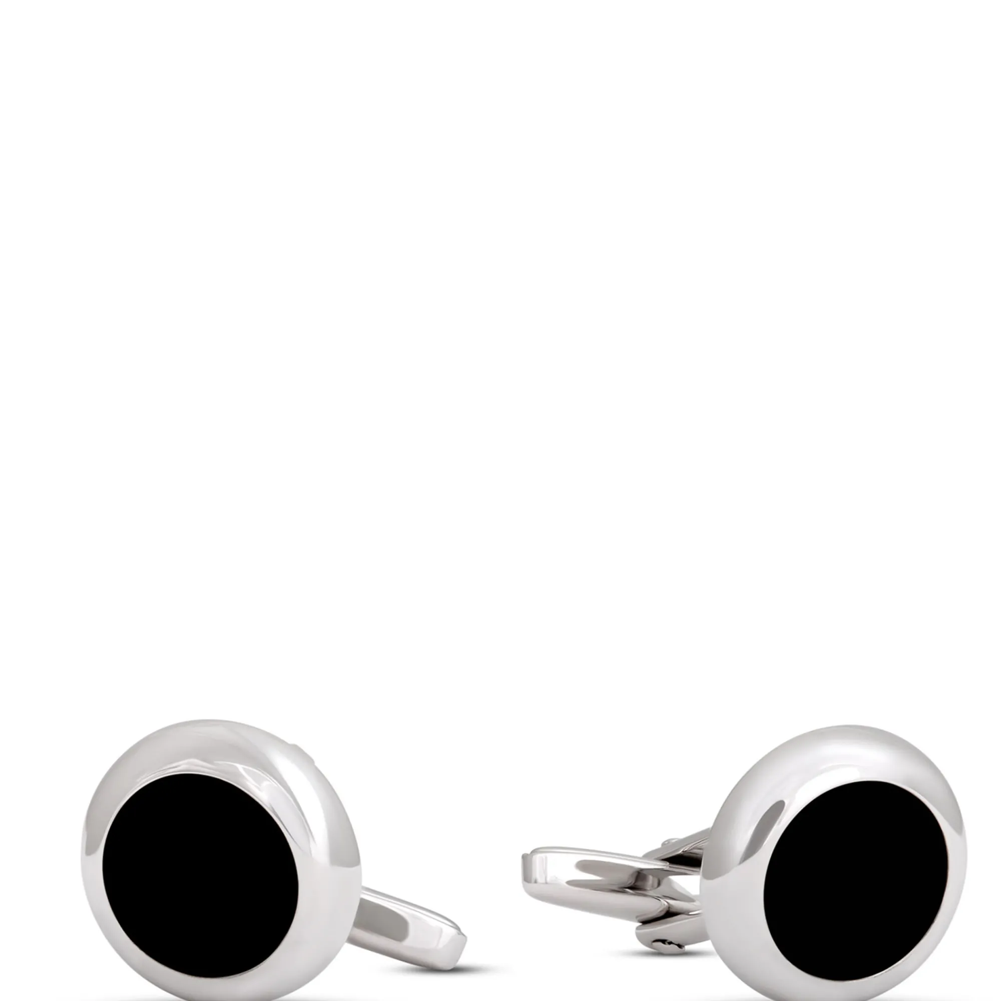 Round Onyx Cufflinks, Sterling Silver Online